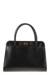 Fabiana Filippi Medium Handbag With Metal Accessory In Black