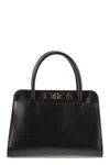 Fabiana Filippi Medium Handbag With Metal Accessory In Black