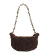 Fabiana Filippi Medium Shearling Shoulder Bag In Brown
