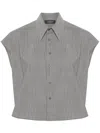Fabiana Filippi Mélange Cropped Shirt In Grey