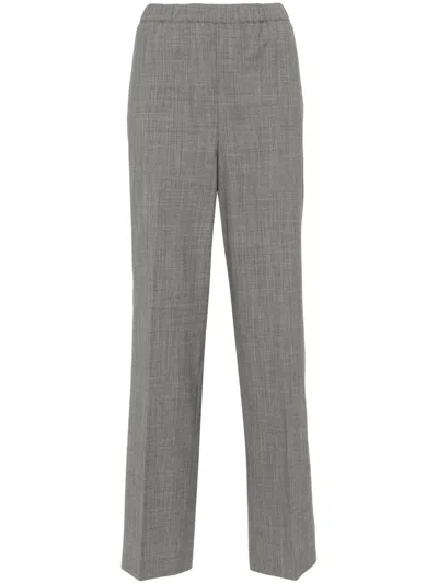 Fabiana Filippi Mélange Straight-leg Trousers In Grey