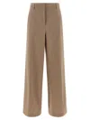 Fabiana Filippi Beige Mlange Wool Pants In Brown