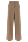Fabiana Filippi Beige Mlange Wool Pants In Brown