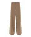 Fabiana Filippi Beige Mlange Wool Pants In Brown