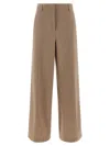 Fabiana Filippi Beige Mlange Wool Pants In Brown