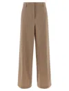 Fabiana Filippi Beige Mlange Wool Pants In Multi
