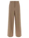 Fabiana Filippi Beige Mlange Wool Pants In Neutral
