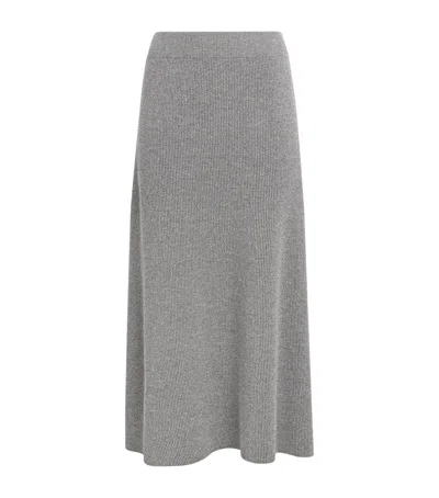 Fabiana Filippi Merino Wool-blend Midi Skirt In Gray