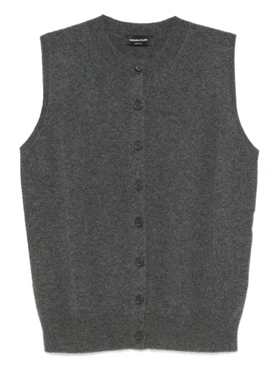 Fabiana Filippi Merino Wool Blend Vest In Black