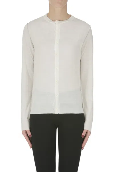 Fabiana Filippi Merino Wool Cardigan In White