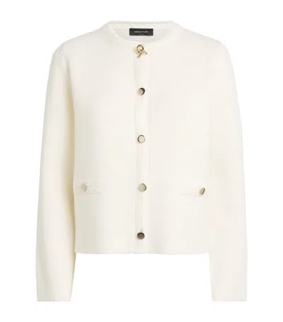 Fabiana Filippi Merino Wool Cardigan In White