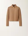Fabiana Filippi Merino Wool Jacket In Brown