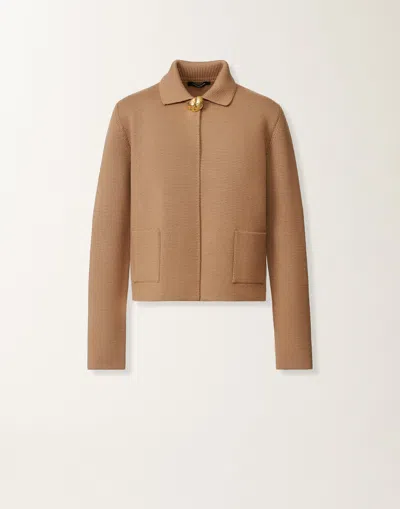 Fabiana Filippi Merino Wool Jacket In Brown