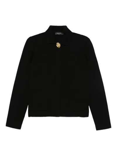 Fabiana Filippi Merino Wool Jacket In Black