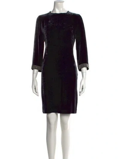 Pre-owned Fabiana Filippi Merino Wool Knee-length Dress In Blue