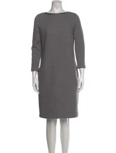 Pre-owned Fabiana Filippi Merino Wool Knee-length Dress In Gray