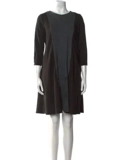 Pre-owned Fabiana Filippi Merino Wool Knee-length Dress In Gray