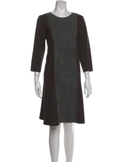 Pre-owned Fabiana Filippi Merino Wool Knee-length Dress In Gray