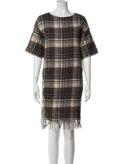 Pre-owned Fabiana Filippi Merino Wool Knee-length Dress In Neutral