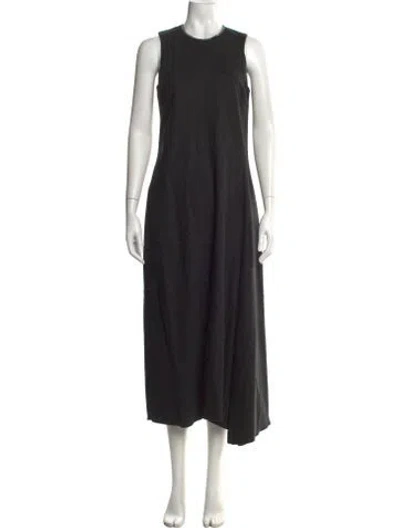 Pre-owned Fabiana Filippi Merino Wool Long Dress In Black