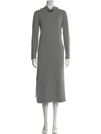 Pre-owned Fabiana Filippi Merino Wool Long Dress In Gray