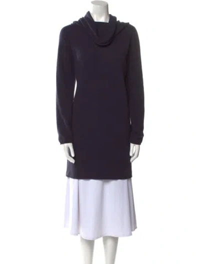 Pre-owned Fabiana Filippi Merino Wool Mini Dress In Blue
