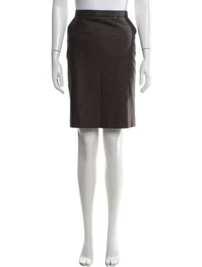 Pre-owned Fabiana Filippi Merino Wool Mini Skirt In Gray