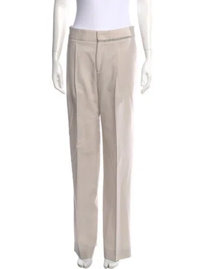 Pre-owned Fabiana Filippi Merino Wool Skinny Leg Pants In Neutral