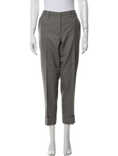 Pre-owned Fabiana Filippi Merino Wool Straight Leg Pants In Grey