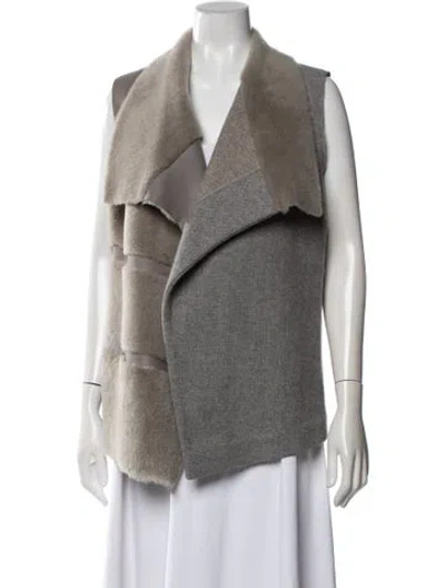 Pre-owned Fabiana Filippi Merino Wool Vest In Grey