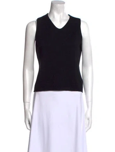 Pre-owned Fabiana Filippi Merino Wool V-neck Top In Multi