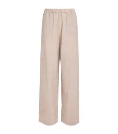 Fabiana Filippi Merino-blend Beaded Trousers In Pink