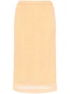 Fabiana Filippi Mesh-design Skirt In Orange