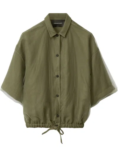 Fabiana Filippi Hemd Mit Mesh-overlay In Grün