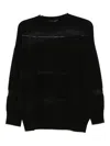 Fabiana Filippi Mesh-panel Sweater In Black