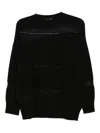 Fabiana Filippi Mesh-panel Sweater In Black