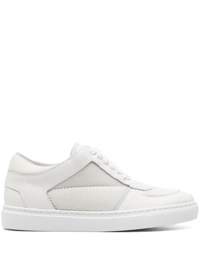 Fabiana Filippi Mesh-panels Tonal Leather Sneakers In White