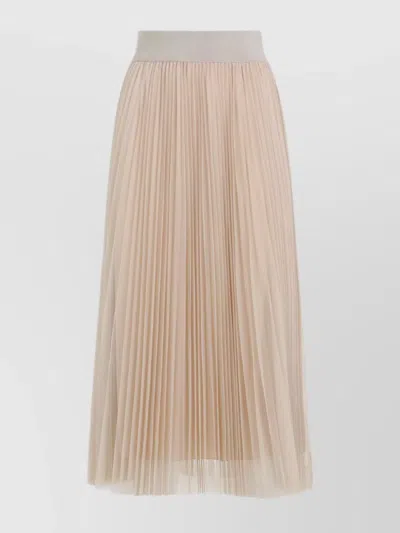 FABIANA FILIPPI MESH PLEATED MIDI SKIRT