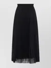Fabiana Filippi Pleated Maxi Skirt With Sheer Overlay And High Waistband