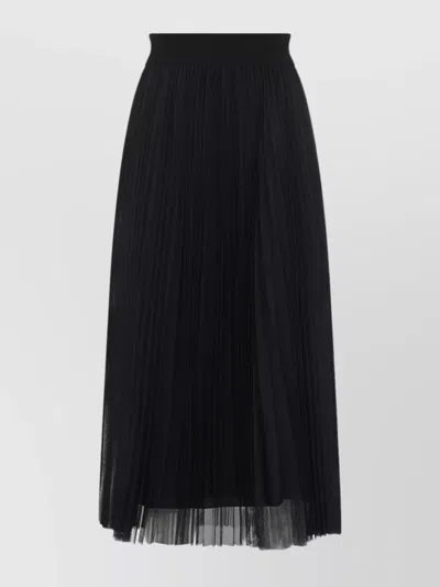 FABIANA FILIPPI MESH PLEATED MIDI SKIRT