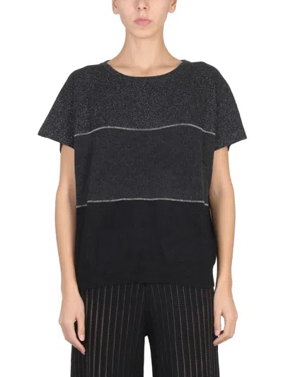 Fabiana Filippi Stylish Mesh Knit With Shiny Accents In Multi