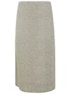 Fabiana Filippi Midi Knit Skirt With Tweed Effect