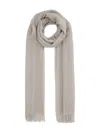 Fabiana Filippi Metallic-thread Fringed Scarf In Gray