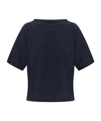 Fabiana Filippi Metallic Yarn Sweater In Black