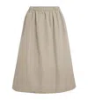 Fabiana Filippi Micro Faille Midi Skirt In Grey