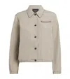 Fabiana Filippi Micro Faille Shirt Jacket In Grey