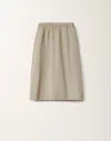 Fabiana Filippi Micro Faille Midi Skirt In Clay