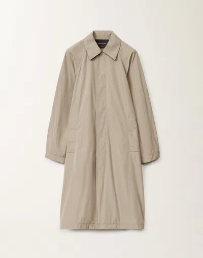 Fabiana Filippi Micro Faille Trench Coat In Clay
