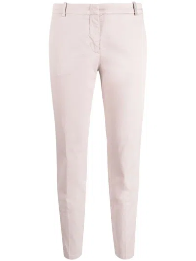 Fabiana Filippi Mid-rise Cropped Stretch-cotton Trousers In Pink