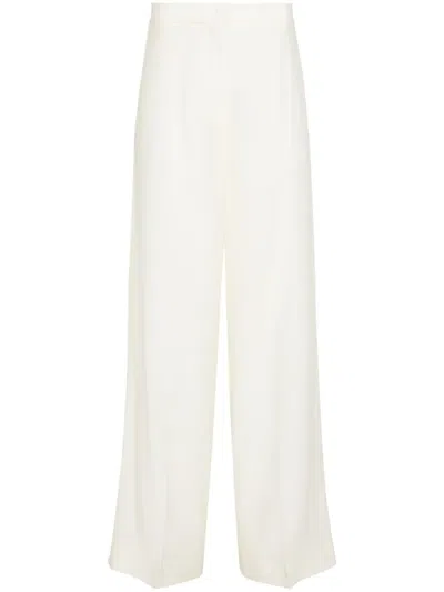 Fabiana Filippi Mid-rise Organza Palazzo Pants In White